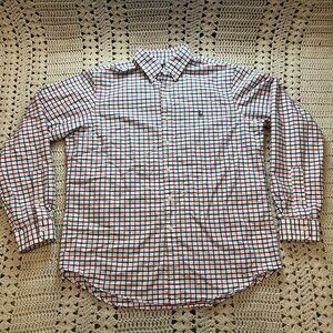 Ralph Lauren Men’s Classic Fit Button Down Red/Blue/White Shirt Plaid Sz Large